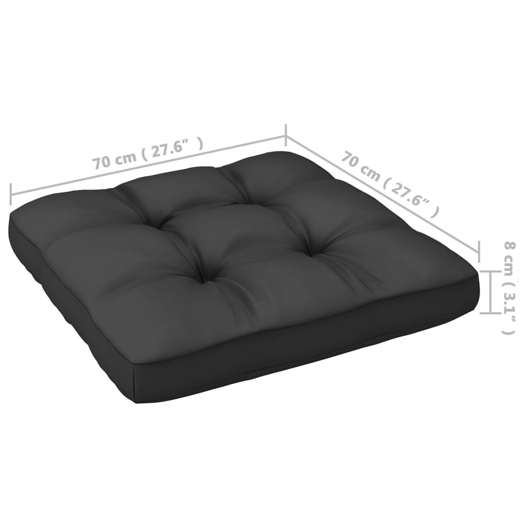 13-tlg. Garten-Lounge-Set mit Kissen Kiefer Massivholz